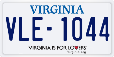 VA license plate VLE1044