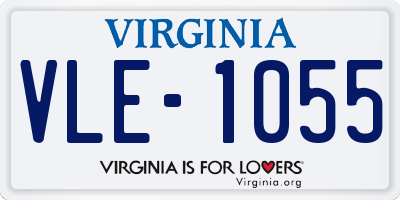 VA license plate VLE1055