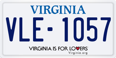 VA license plate VLE1057