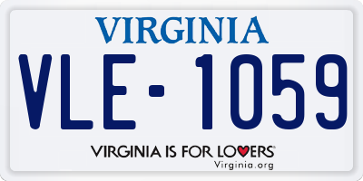 VA license plate VLE1059