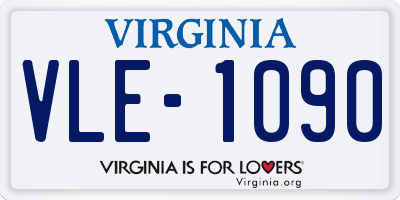 VA license plate VLE1090