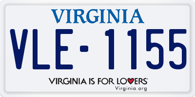 VA license plate VLE1155