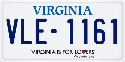 VA license plate VLE1161