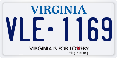 VA license plate VLE1169