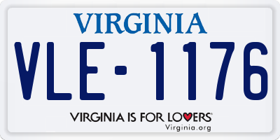 VA license plate VLE1176