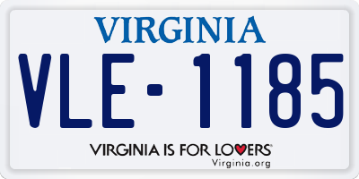 VA license plate VLE1185
