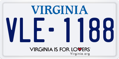 VA license plate VLE1188