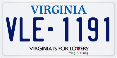 VA license plate VLE1191