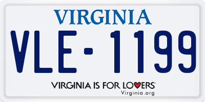 VA license plate VLE1199