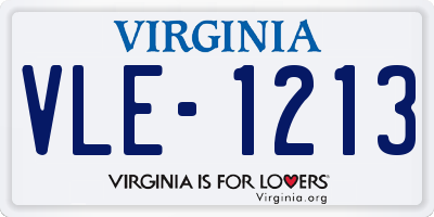 VA license plate VLE1213