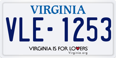 VA license plate VLE1253