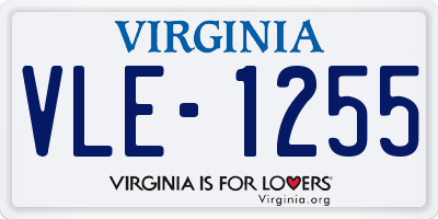 VA license plate VLE1255