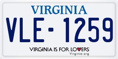 VA license plate VLE1259