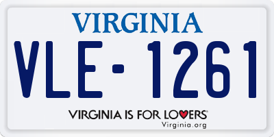 VA license plate VLE1261
