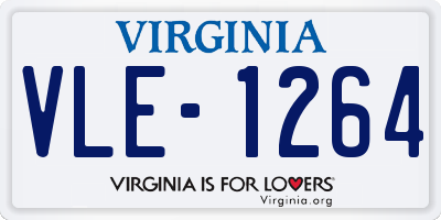 VA license plate VLE1264