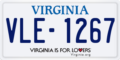 VA license plate VLE1267