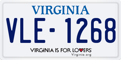 VA license plate VLE1268