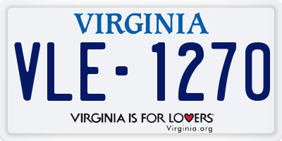 VA license plate VLE1270
