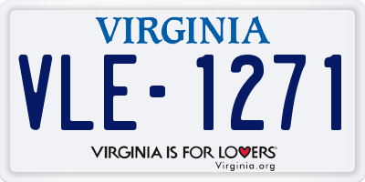 VA license plate VLE1271