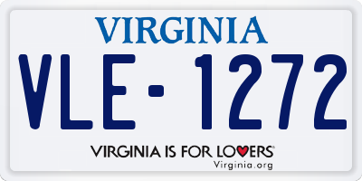 VA license plate VLE1272