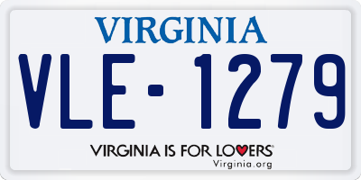 VA license plate VLE1279