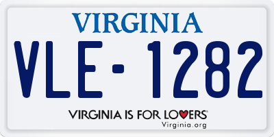 VA license plate VLE1282