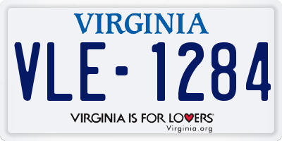 VA license plate VLE1284