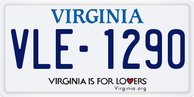 VA license plate VLE1290