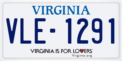 VA license plate VLE1291