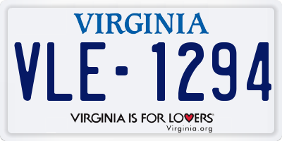 VA license plate VLE1294