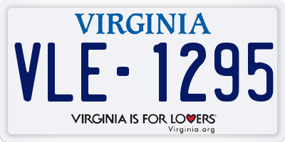 VA license plate VLE1295
