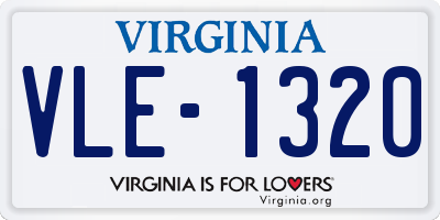 VA license plate VLE1320