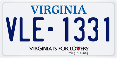 VA license plate VLE1331
