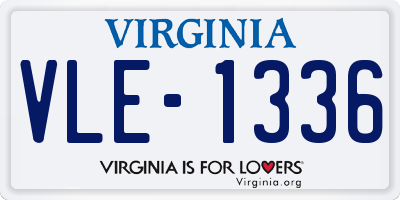 VA license plate VLE1336