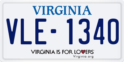 VA license plate VLE1340