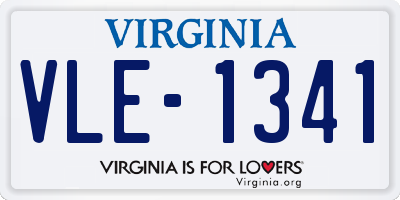 VA license plate VLE1341