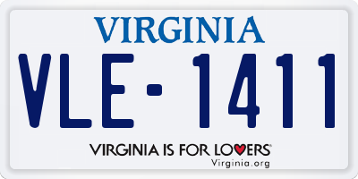 VA license plate VLE1411