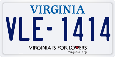 VA license plate VLE1414