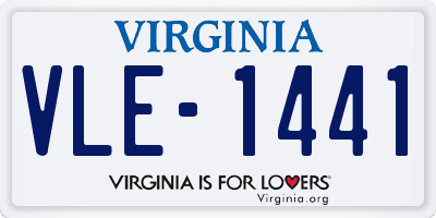 VA license plate VLE1441