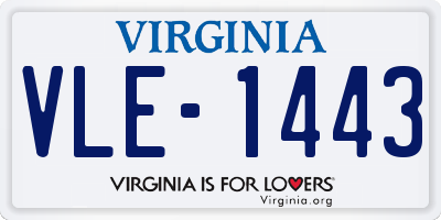 VA license plate VLE1443