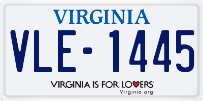 VA license plate VLE1445