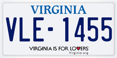 VA license plate VLE1455