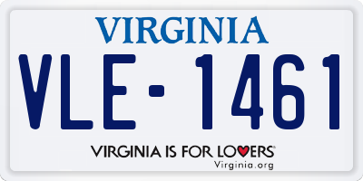 VA license plate VLE1461