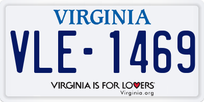 VA license plate VLE1469