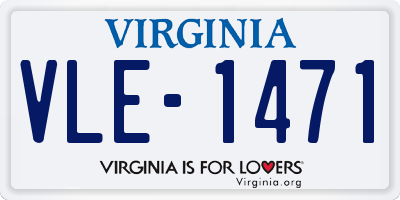 VA license plate VLE1471