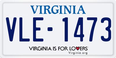 VA license plate VLE1473
