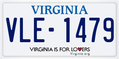 VA license plate VLE1479