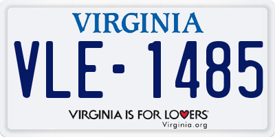 VA license plate VLE1485