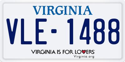 VA license plate VLE1488