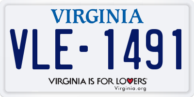 VA license plate VLE1491